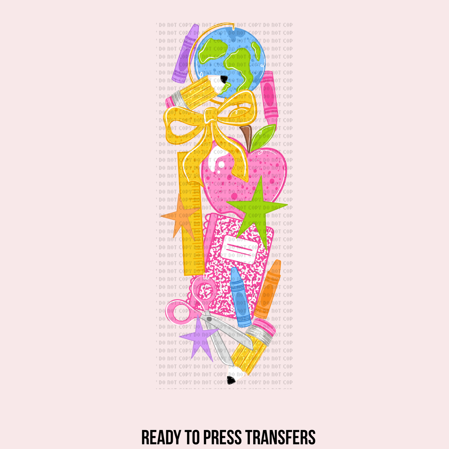 TIME TO LEARN W/ 2 SLEEVES DTF TRANSFERS