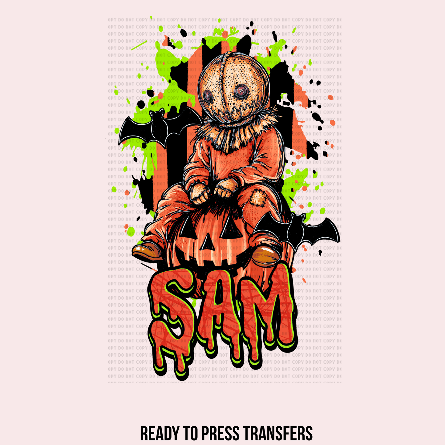 SAM W/ 2 SLEEVES DTF TRANSFERS