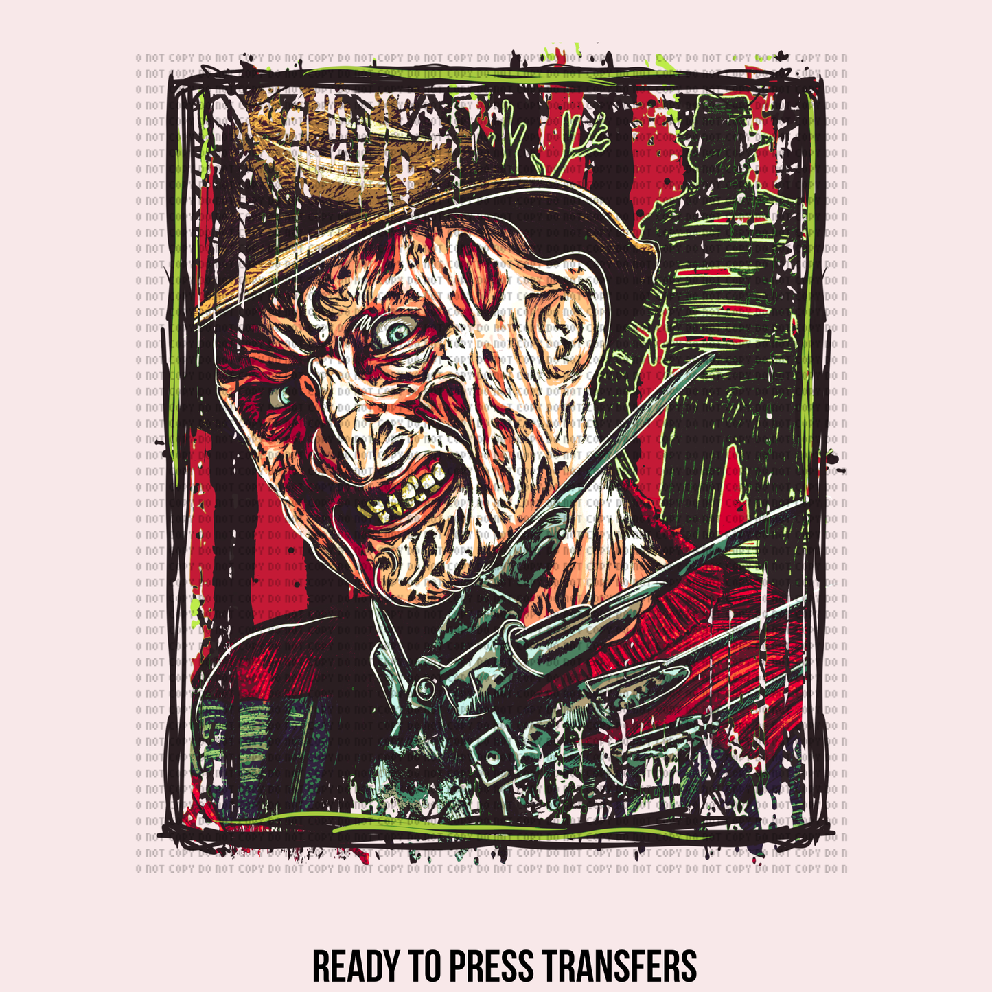 FREDDY RED W/ 2 SLEEVES DTF TRANSFERS