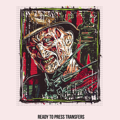 FREDDY RED W/ 2 SLEEVES DTF TRANSFERS