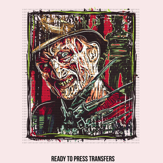 FREDDY RED W/ 2 SLEEVES DTF TRANSFERS