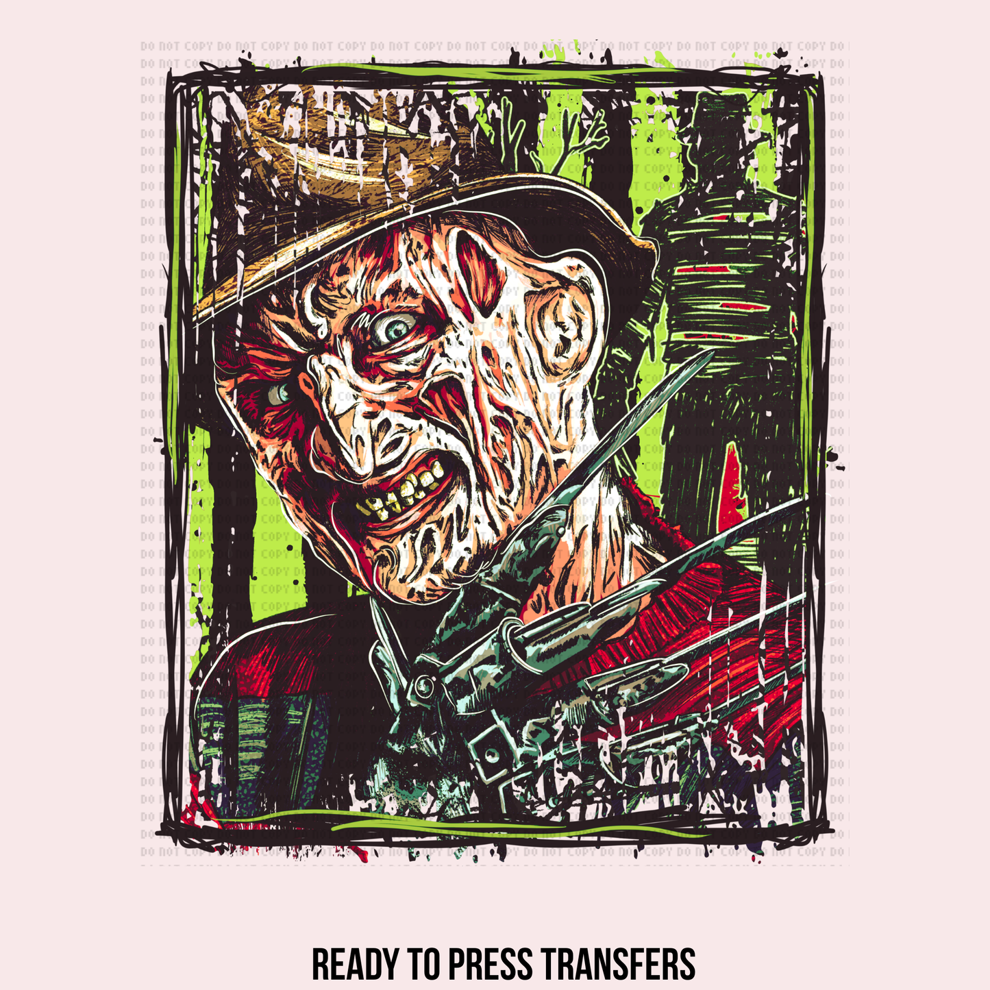 FREDDY GREEN W/ 2 SLEEVES DTF TRANSFERS