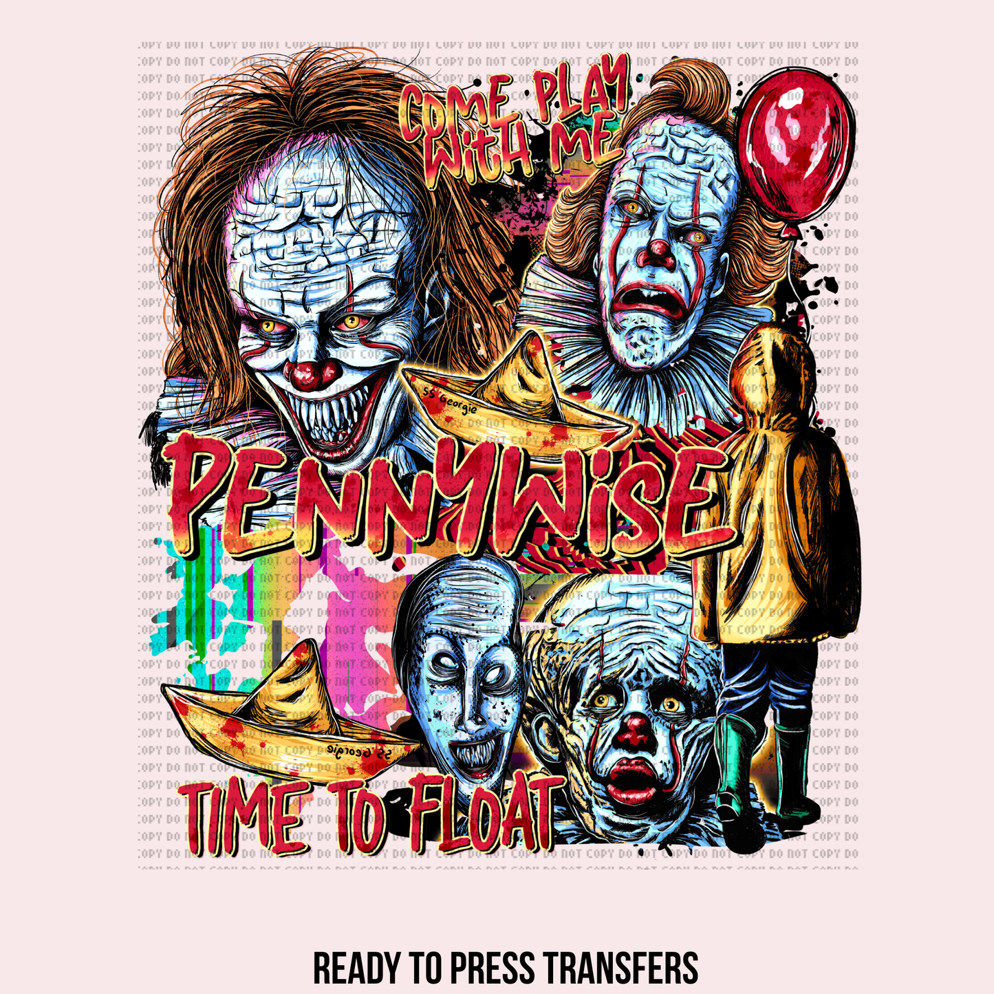 TIME TO FLOAT W/ 2 SLEEVES DTF TRANSFERS