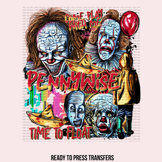 TIME TO FLOAT W/ 2 SLEEVES DTF TRANSFERS