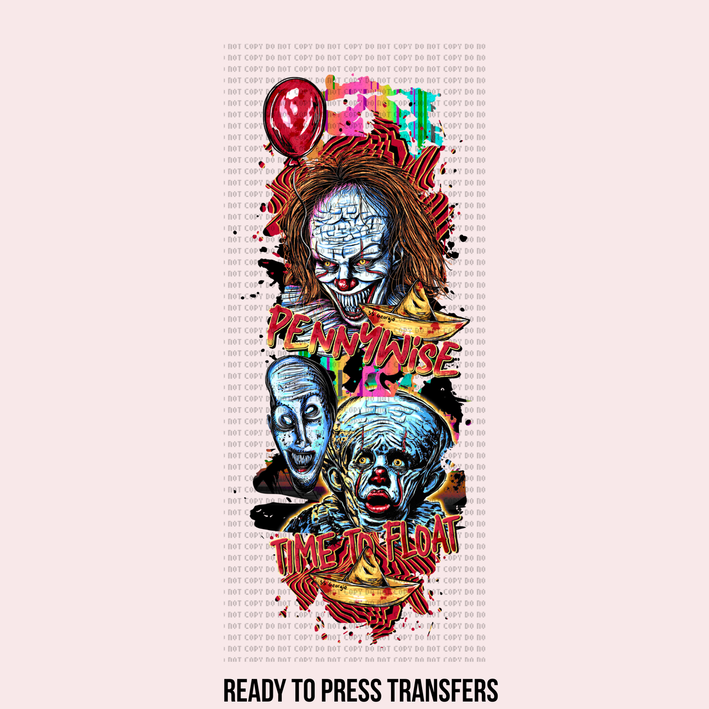 TIME TO FLOAT W/ 2 SLEEVES DTF TRANSFERS
