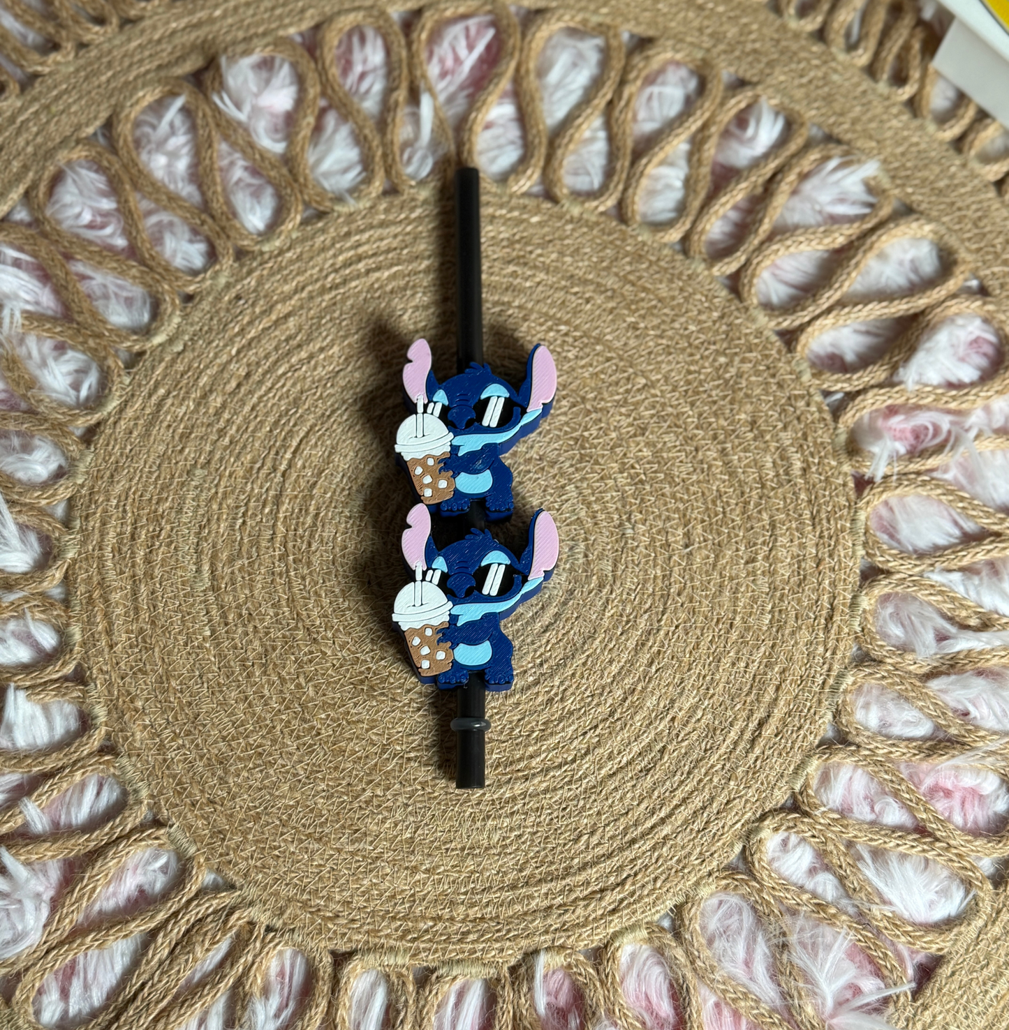 Blue Alien w/ Ice Coffee Straw Topper