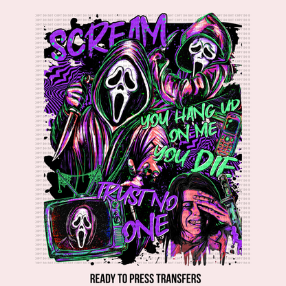 SCREAM W/ 2 SLEEVES DTF TRANSFERS