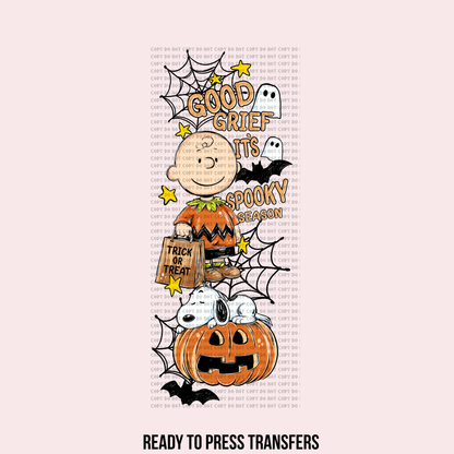 GOOD GRIEF W/ 2 SLEEVES DTF TRANSFERS