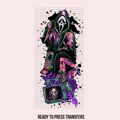 SCREAM W/ 2 SLEEVES DTF TRANSFERS