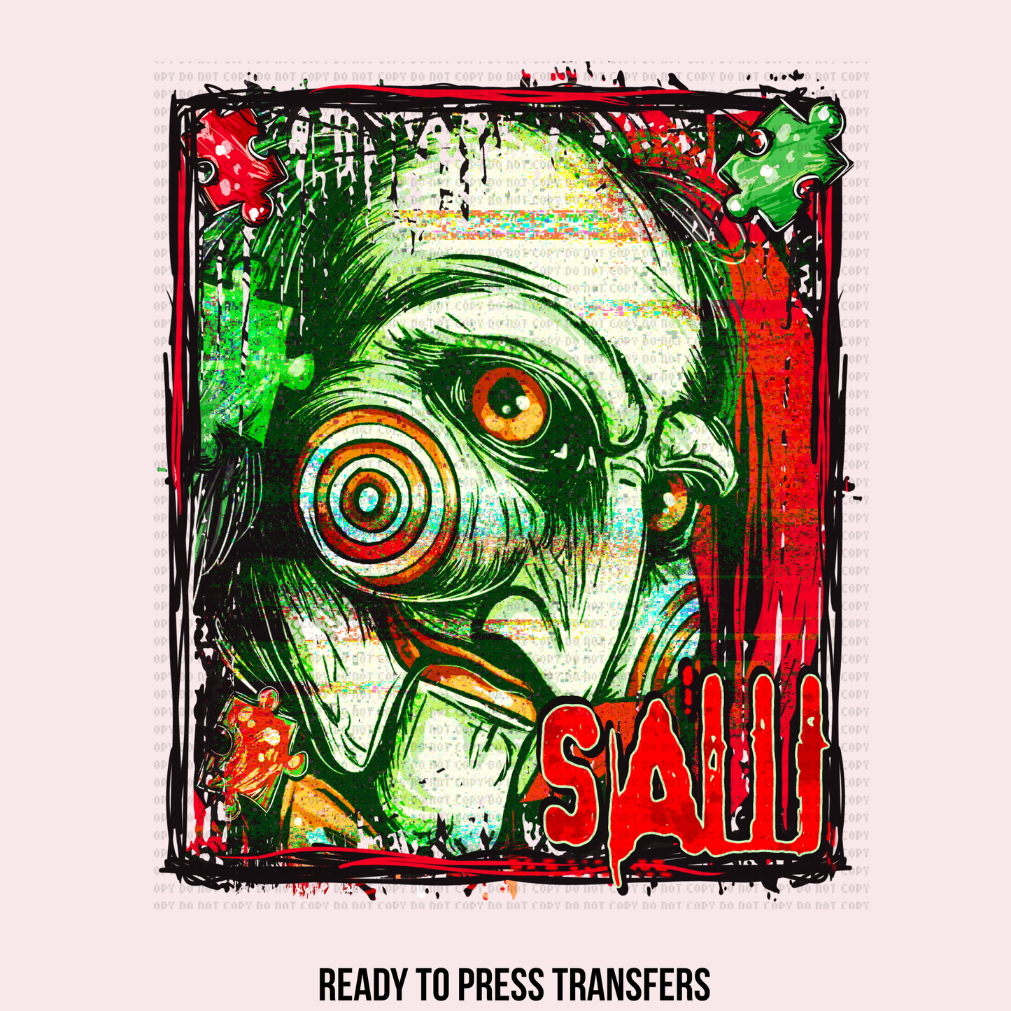 SAW W/ 2 SLEEVES DTF TRANSFERS