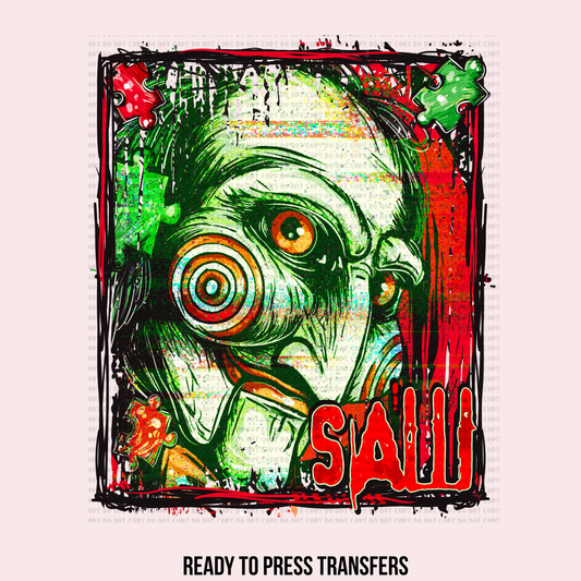 SAW W/ 2 SLEEVES DTF TRANSFERS